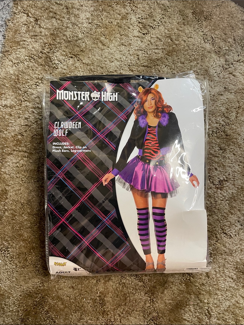 Monster High Clawdeen Wolf Adult Woman’s Halloween Costume Size Medium